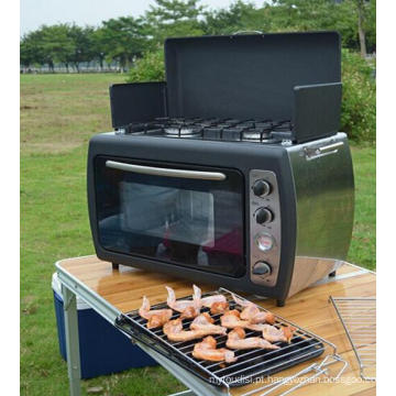 Cozinhar ao ar livre churrasco Camping gás fogão forno com fogão